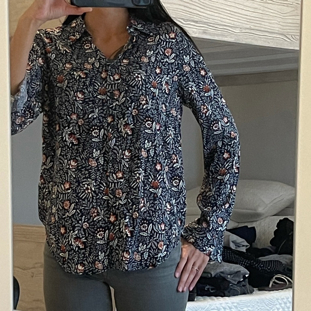 LOFT outlet petite button down fall colors